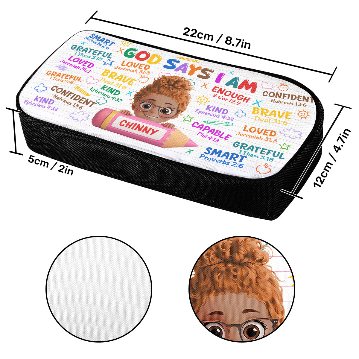 God Says I Am - Personalized Pencil Case