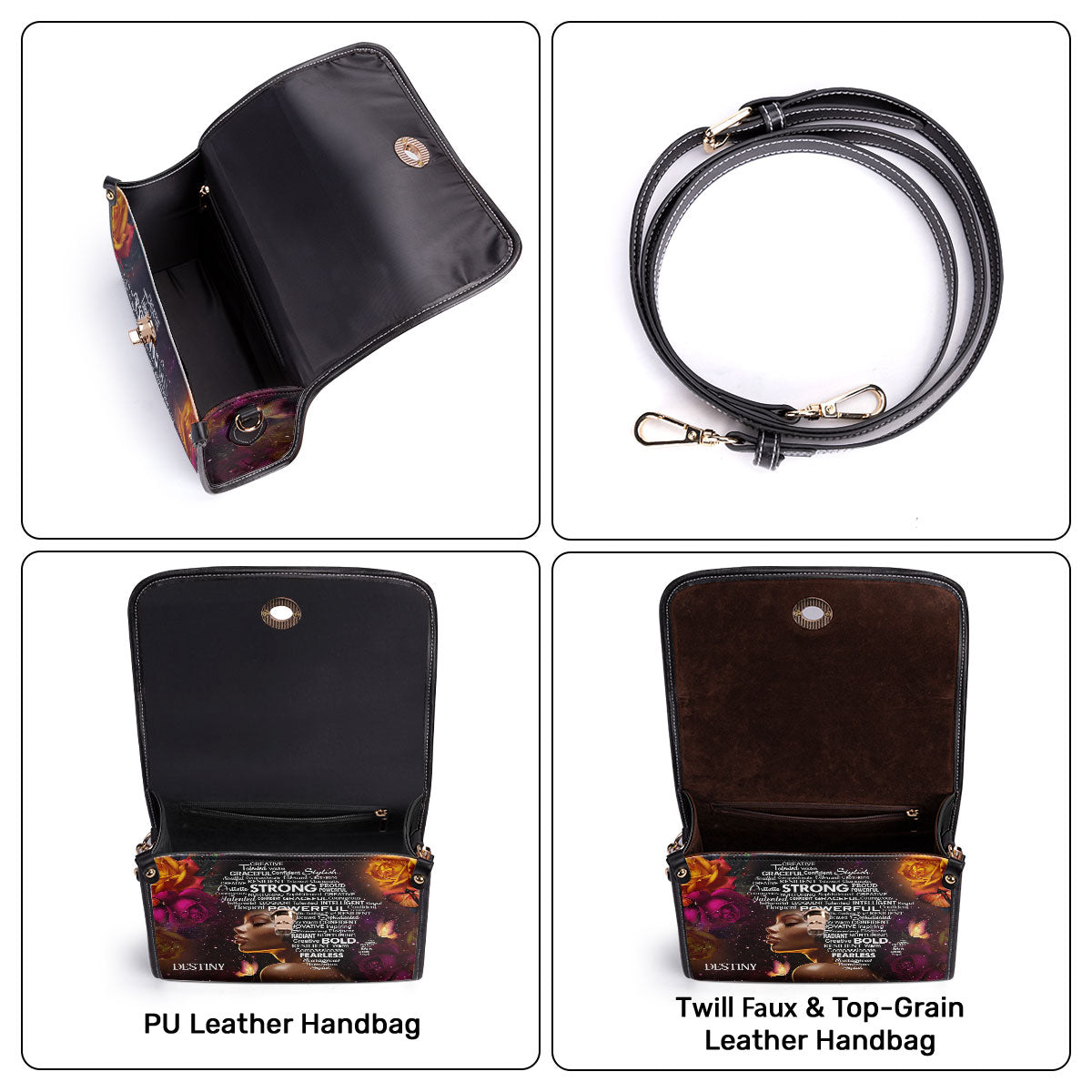 Afro Map - Personalized Leather Satchel Bag STB43