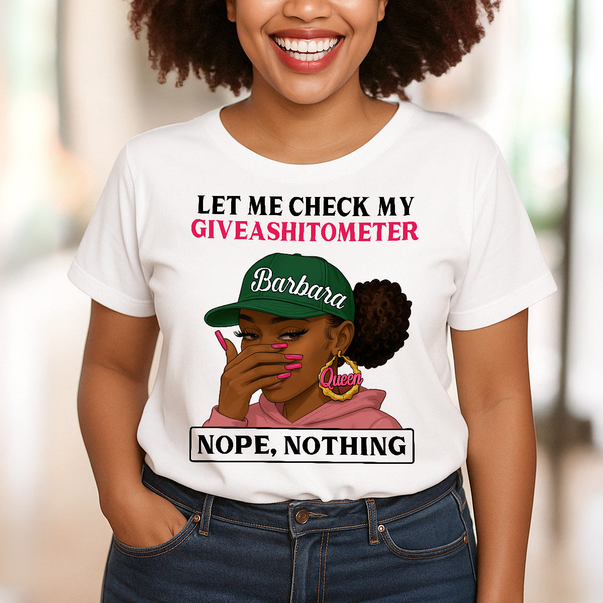 Let Me Check My Giveashitometer - Personalized 2D Unisex T-shirt