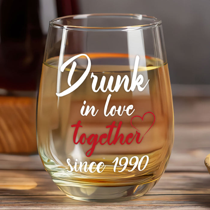 Birthday gift glass