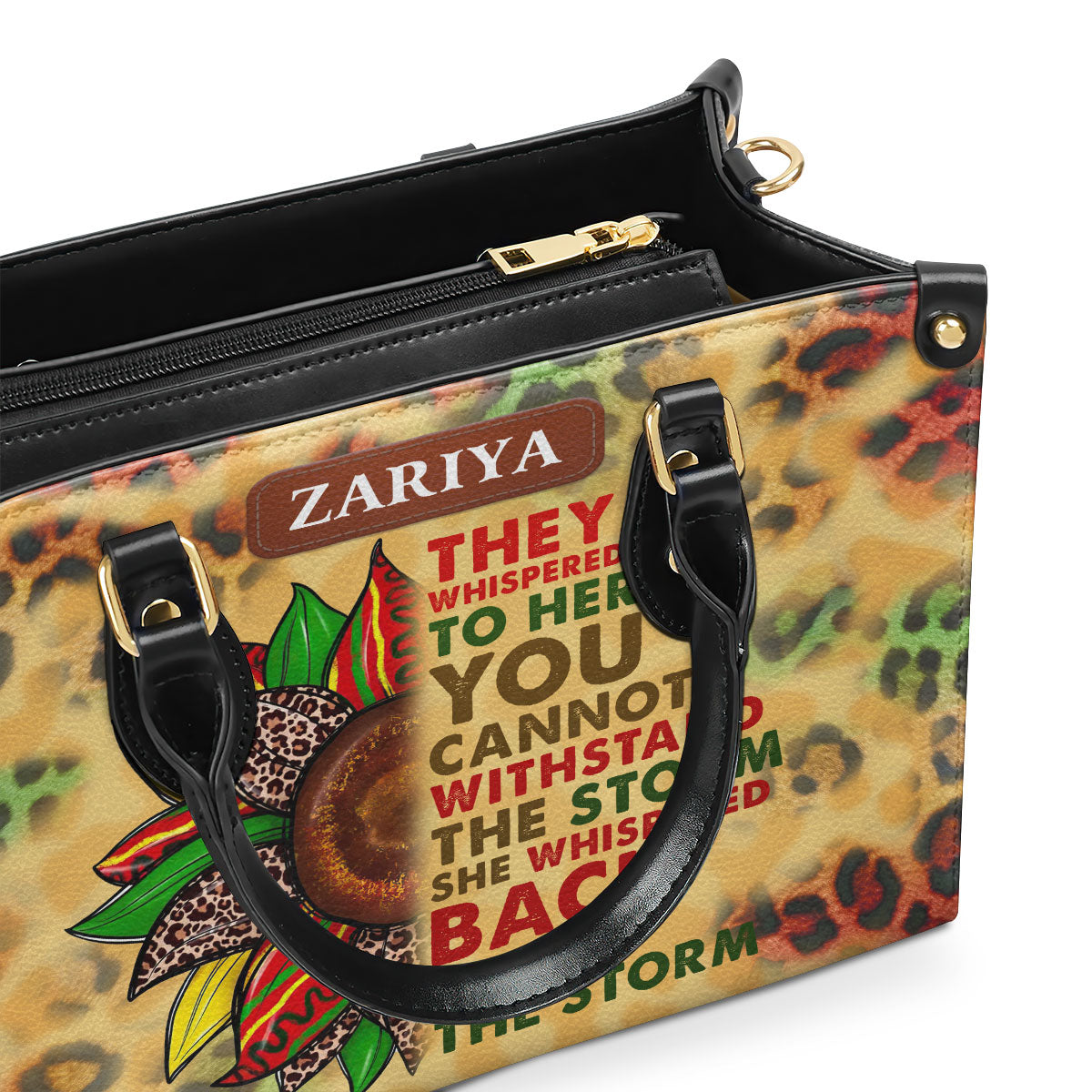 I Am The Storm - Personalized Leather Handbag SBLHBHA22