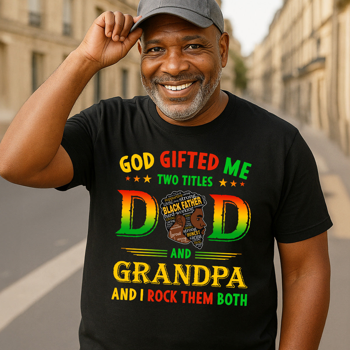 God Gifted Me Two Titles - 2D Unisex T-shirt