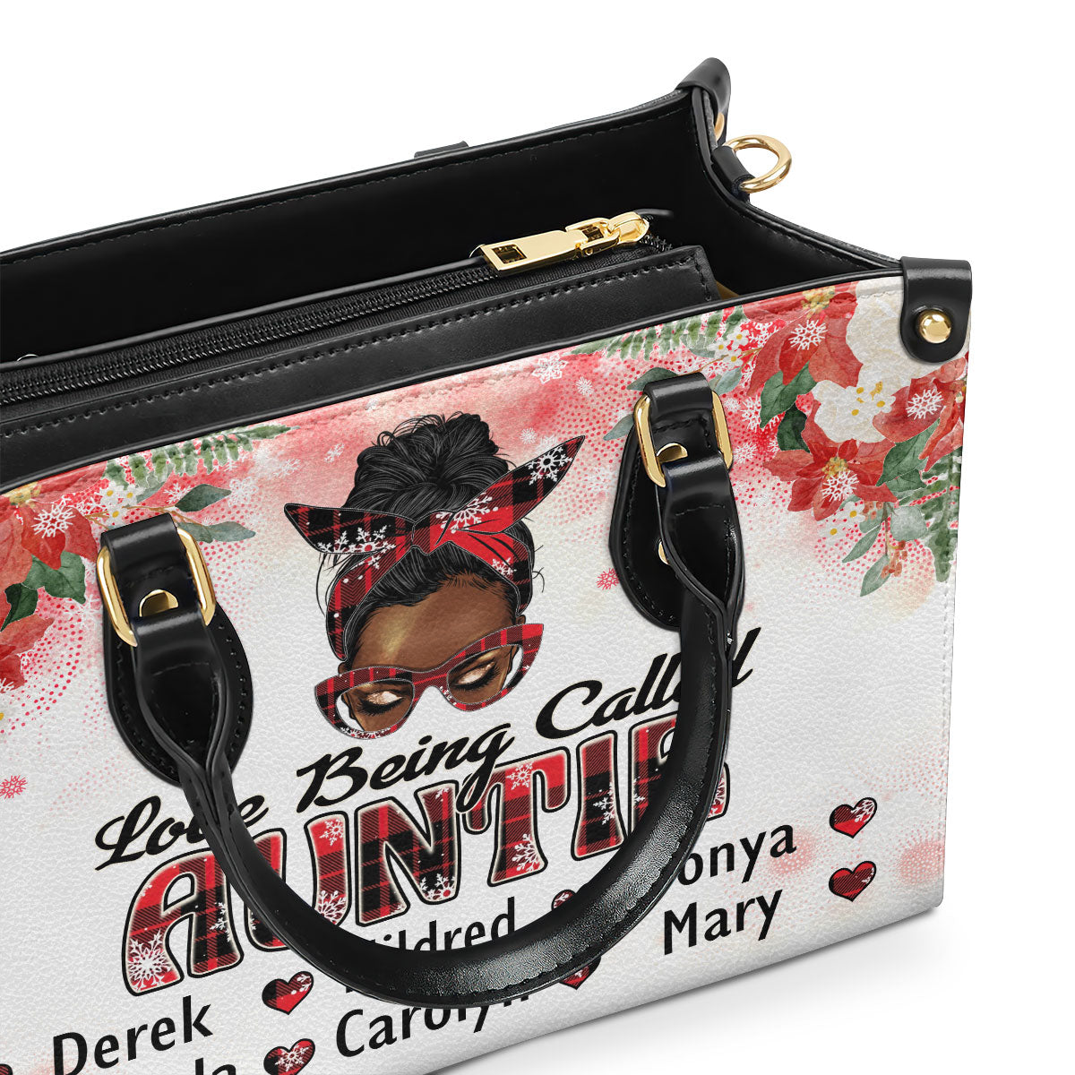 Love Being Called Autie/Mom/Grandma - Personalized Leather Handbag SBLHBLM2124L