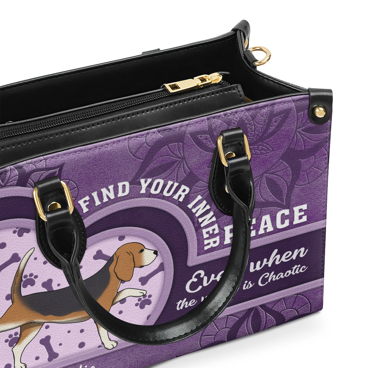 Find Your Inner Peace - Personalized Leather Hand Bag SBLHBHA26