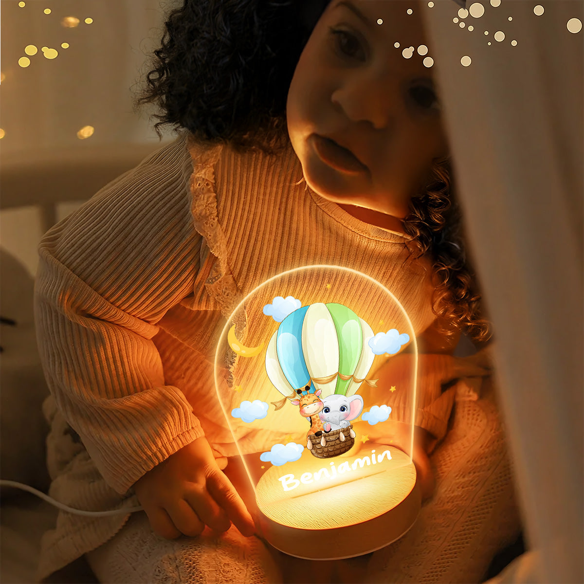 Have A Good Night - Personalized Round Base LED Night Light
