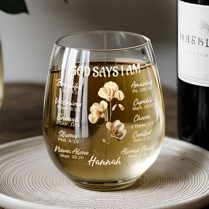 Birthday gift glass