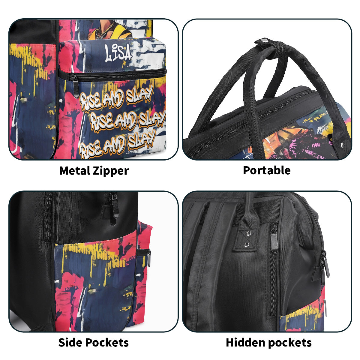 Rise And Slay - Personalized Duckbilled Backpack SBDBPLTN2401M