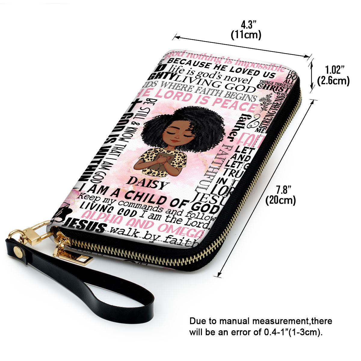 I Am A Child Of God - Personalized Leather Clutch Purse SBCPLL2303T