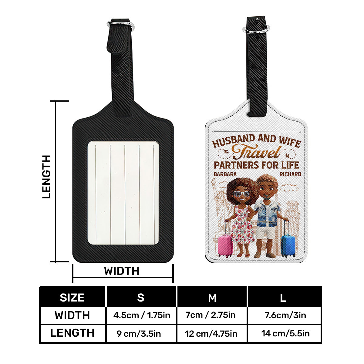 Travel Partners For Life - Personalized Luggage Tag