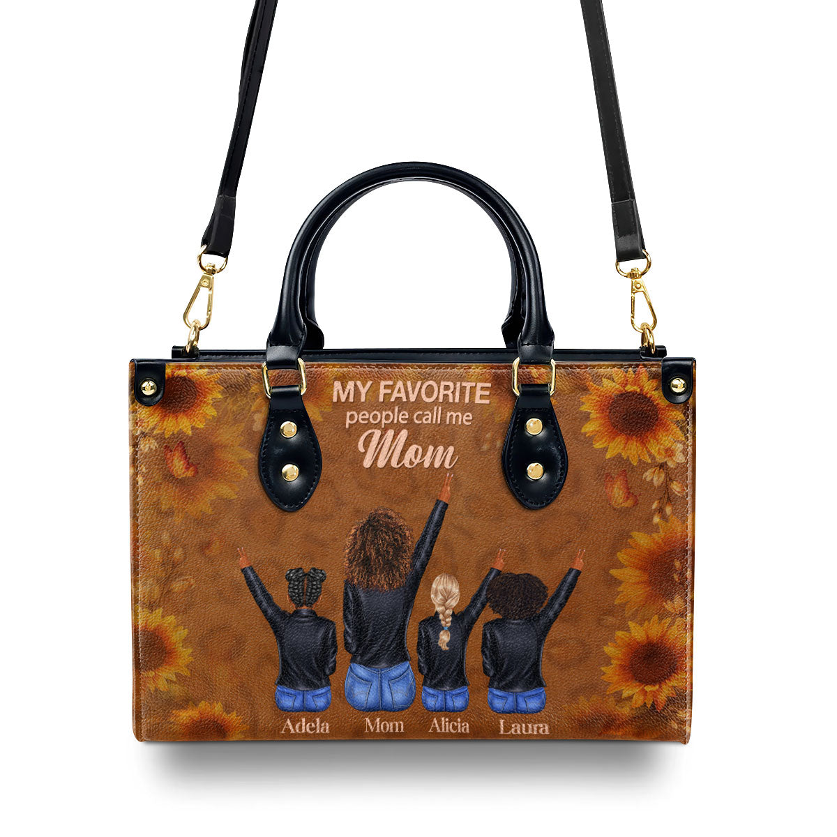 My Favorite Person Calls Me Mom - Personalized Leather Handbag STB212