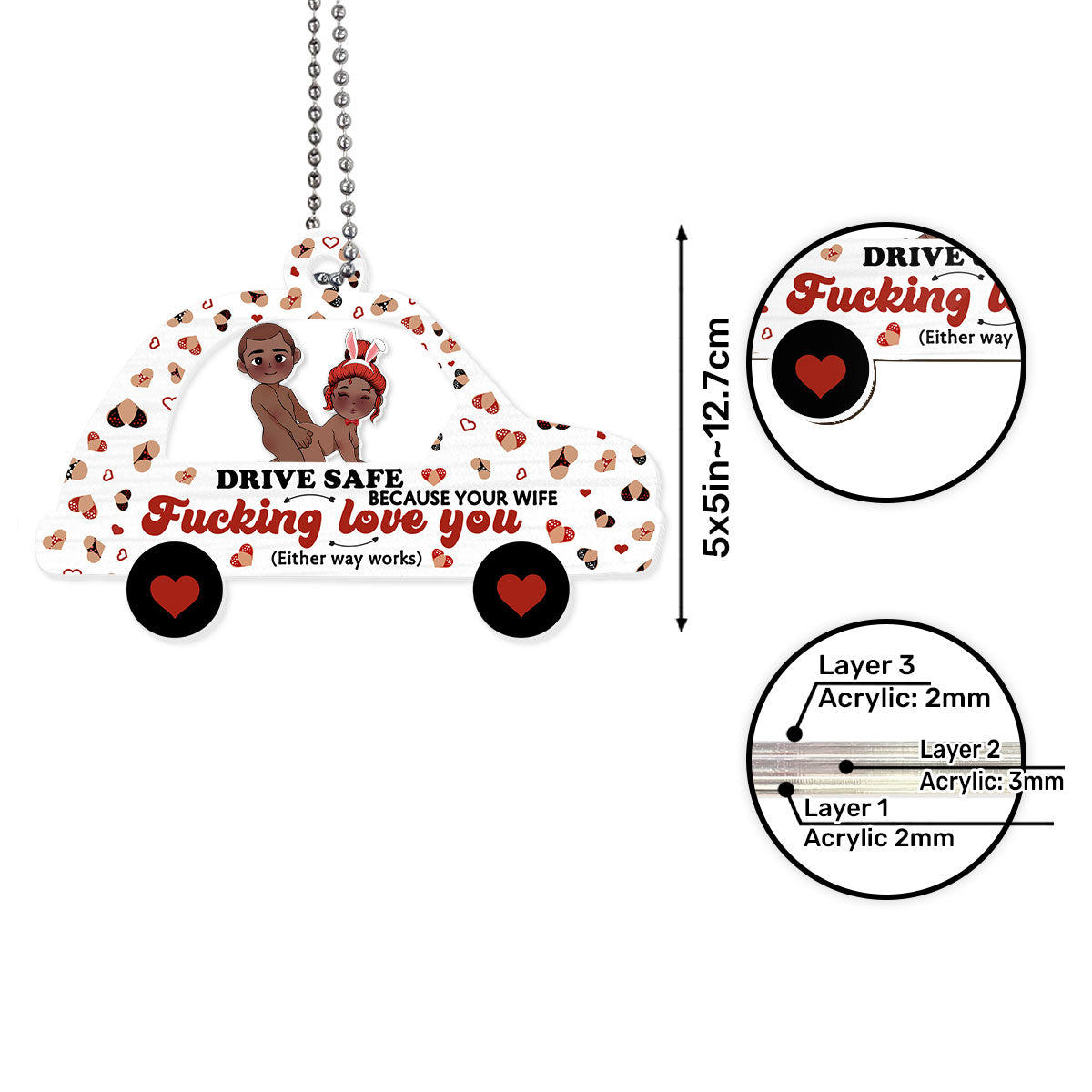 Drive Safe - Personalized Car Shaker Ornament