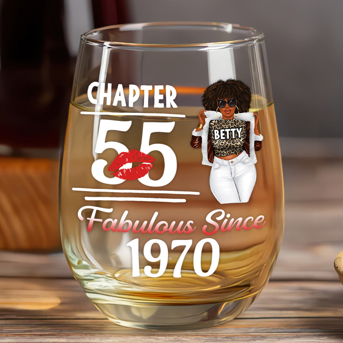 Fabulous Queen - Personalized Stemless Wine Glass