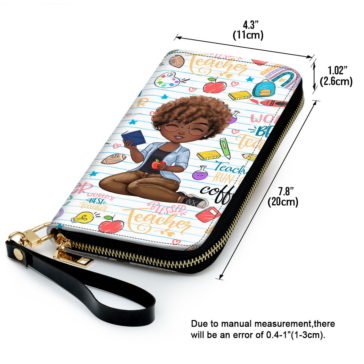 Teacher - Personalized Leather Clutch Purse SBCPLM1394L