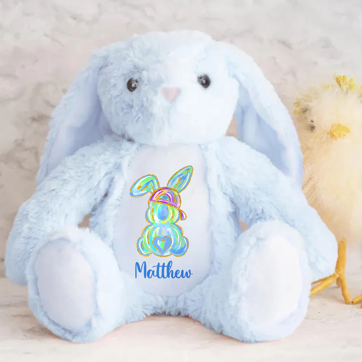 Happy Easter - Personalized Stuffed Bunny
