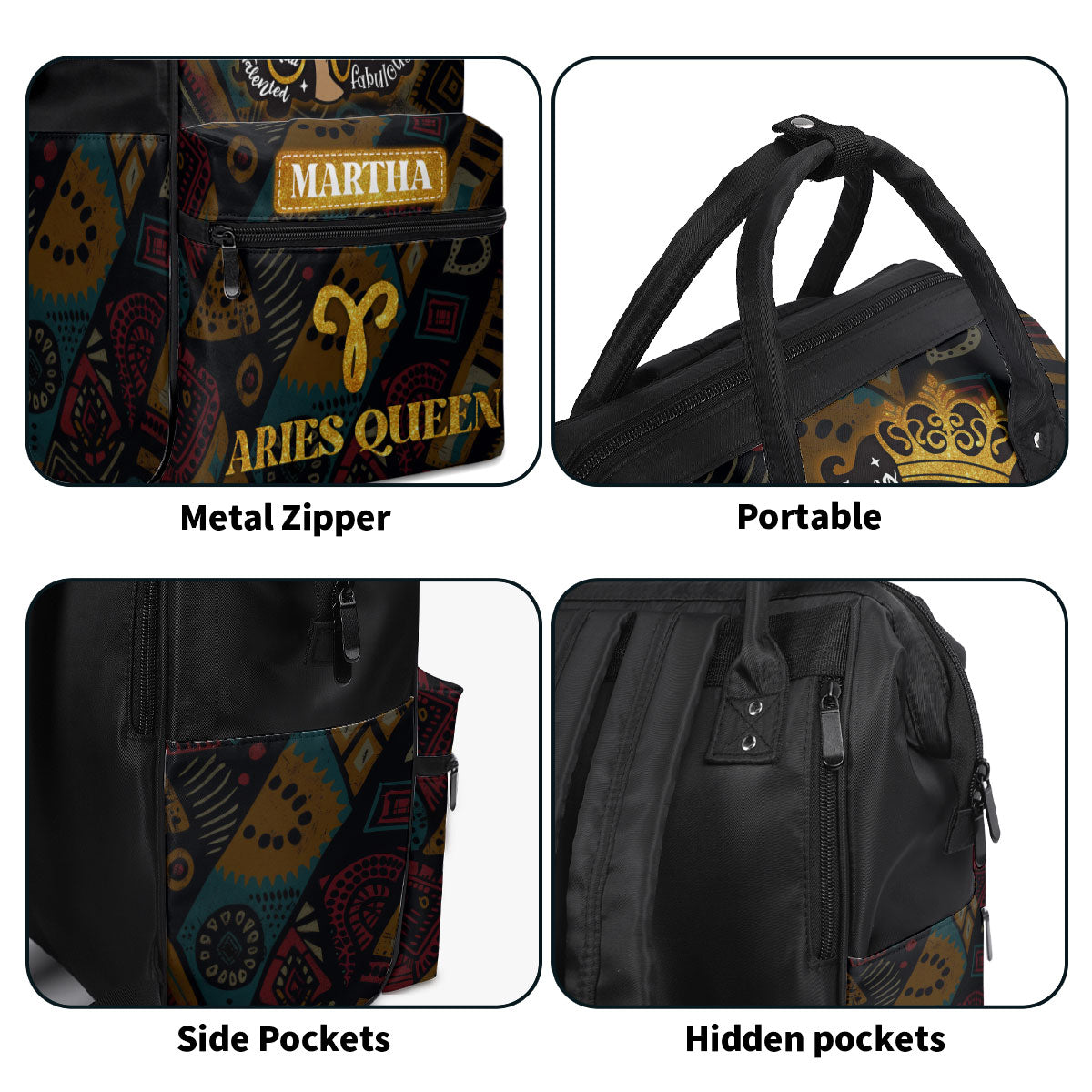 Zodiac Queen - Personalized Duckbilled Backpack SBDBPLN1448TA