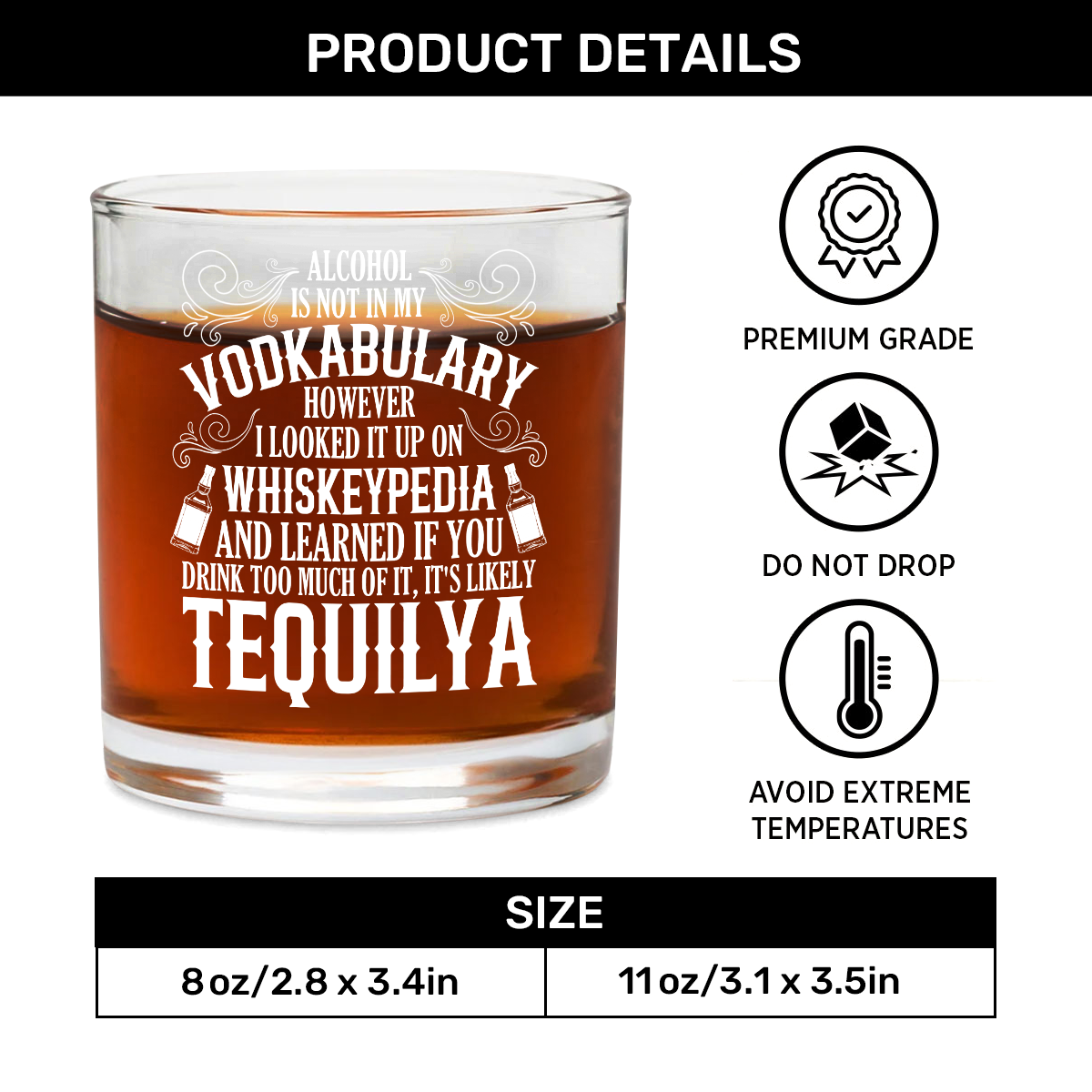 It's Likely Tequilya - Round Whiskey Glass