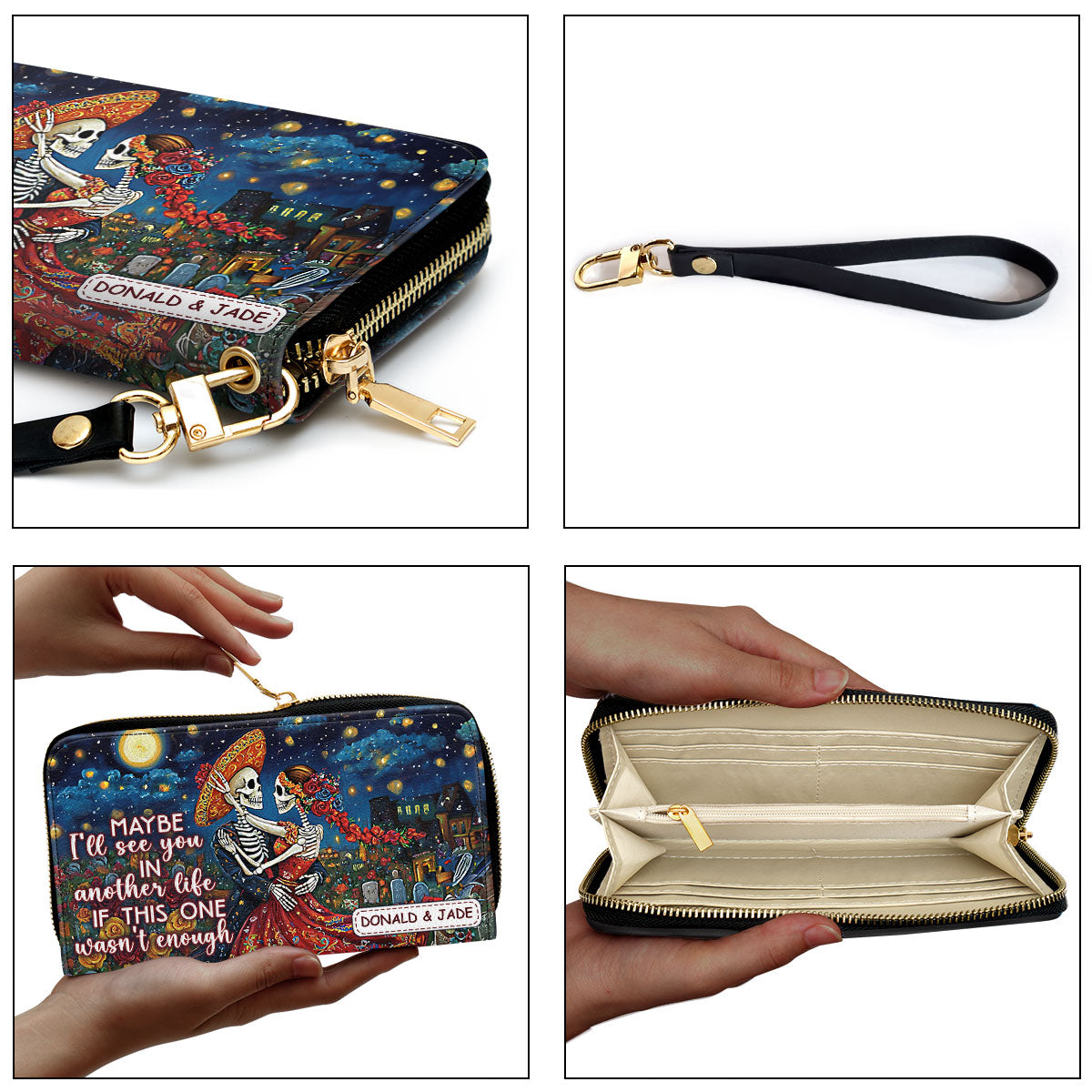 Maybe I Will See You In Another Life If This One Was Not Enough - Personalized Leather Clutch Purse SBCPLN2635M