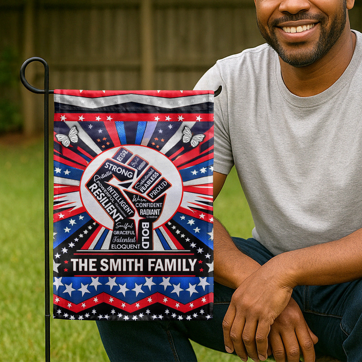 Juneteenth Spirit - Personalized Garden Flag
