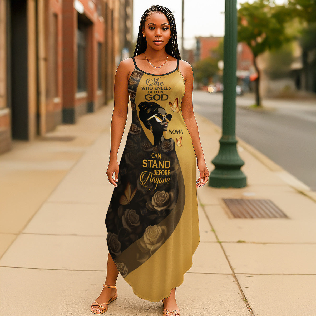 She Who Kneels Before God Can Stand Before Anyone - Personalized Maxi Dress