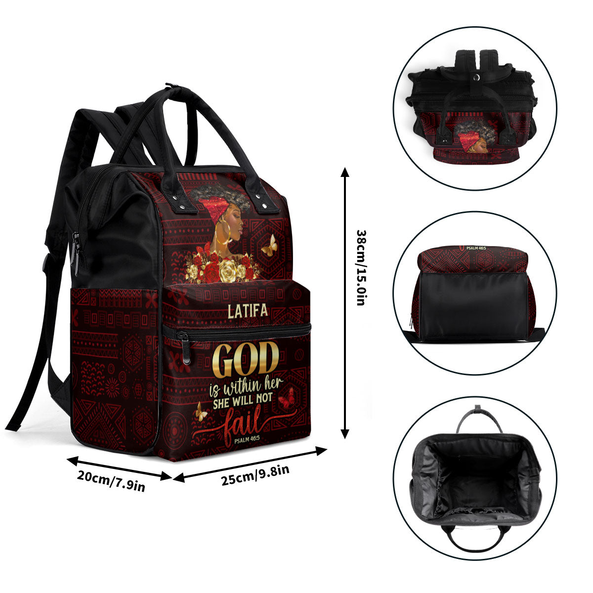 God Is Within Her - Personalized Duckbilled Backpack SBDBPLM1468M