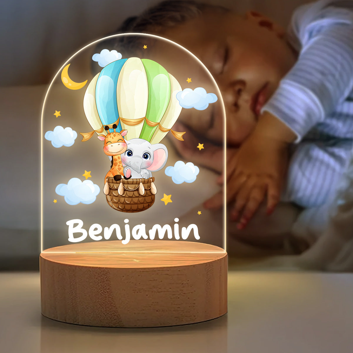Have A Good Night - Personalized Round Base LED Night Light