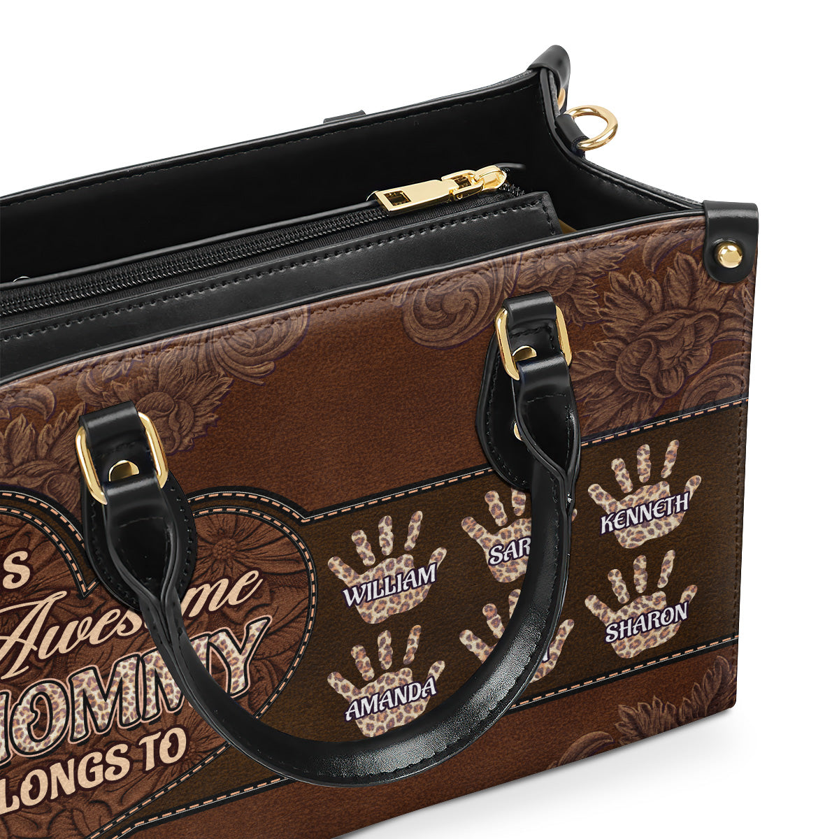 This Awesome Grandma Belongs To - Personalized Leather Handbag