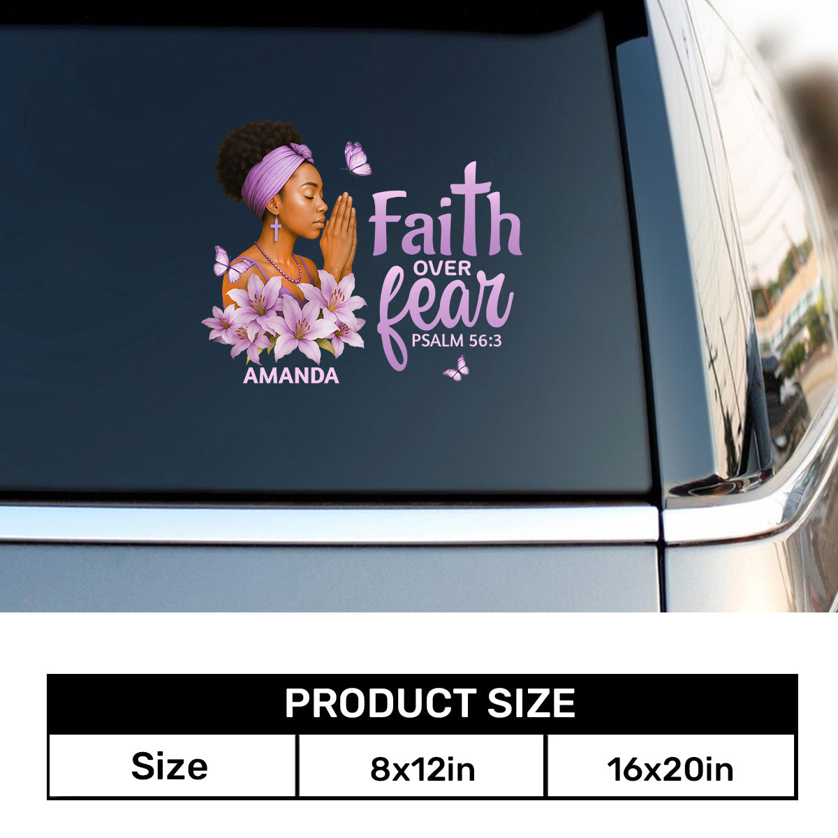 Faith Over Fear - Personalized Sticker