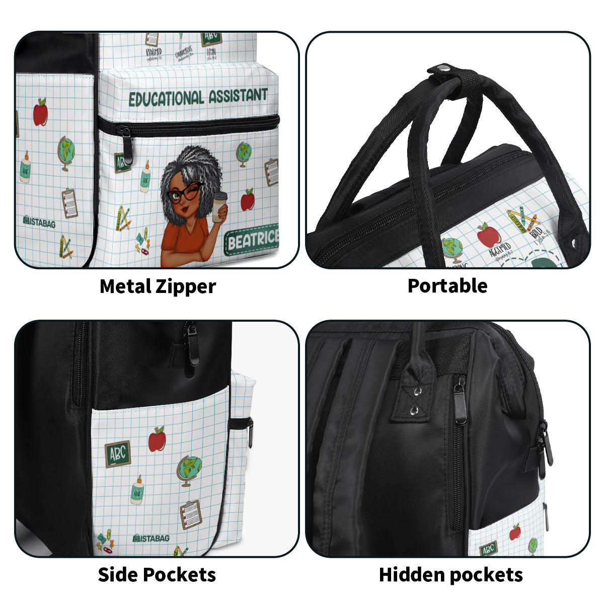 Teacher - Personalized Duckbilled Backpack SBDBPLN1646M