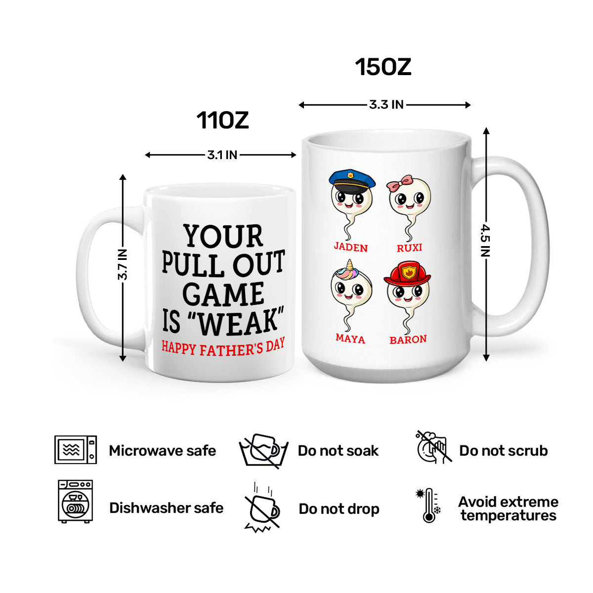 Your Pull Out Game Is Weak - Personalized Ceramic Coffee Mug