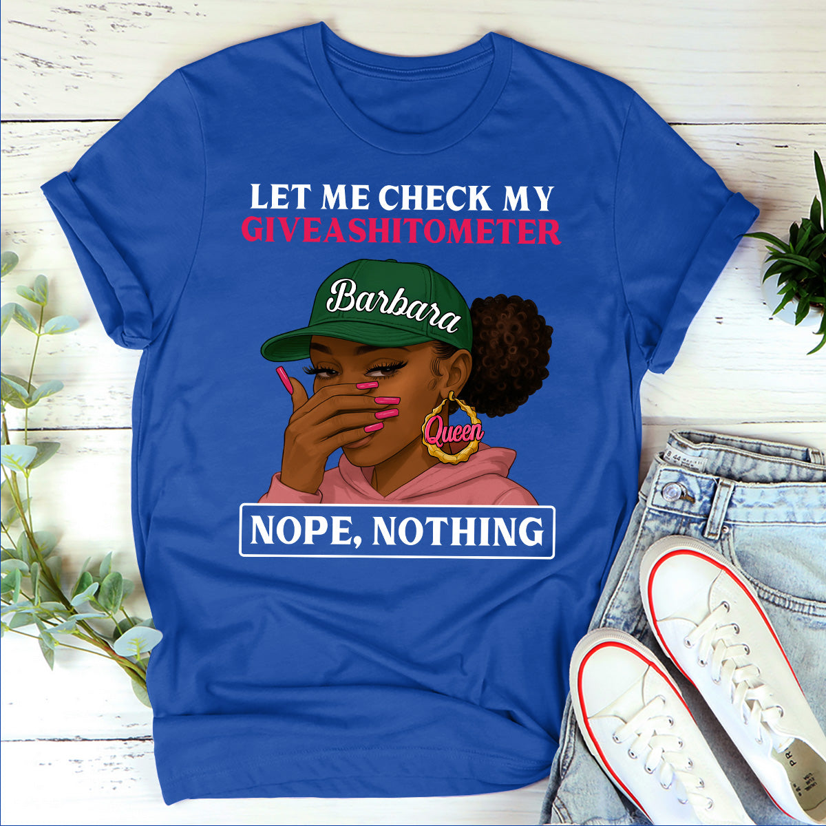 Let Me Check My Giveashitometer - Personalized 2D Unisex T-shirt