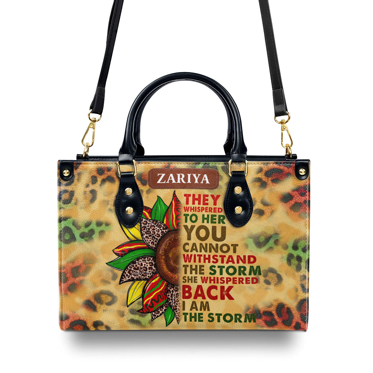 I Am The Storm - Personalized Leather Handbag SBLHBHA22