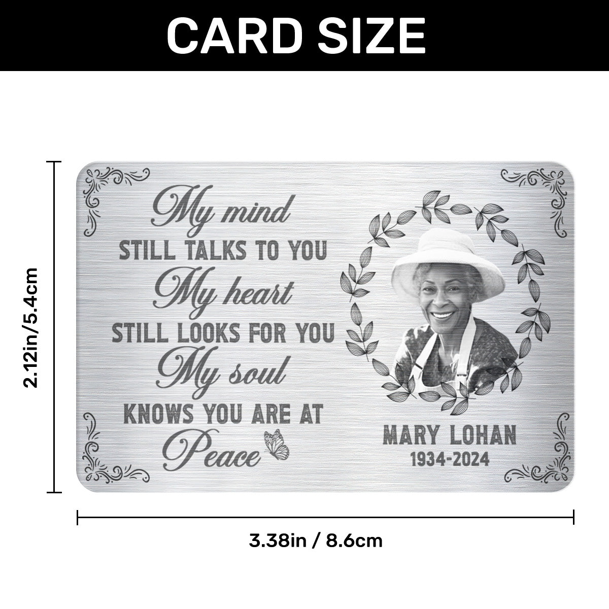 My Mind Still Talks To You - Personalized Aluminum Wallet Card