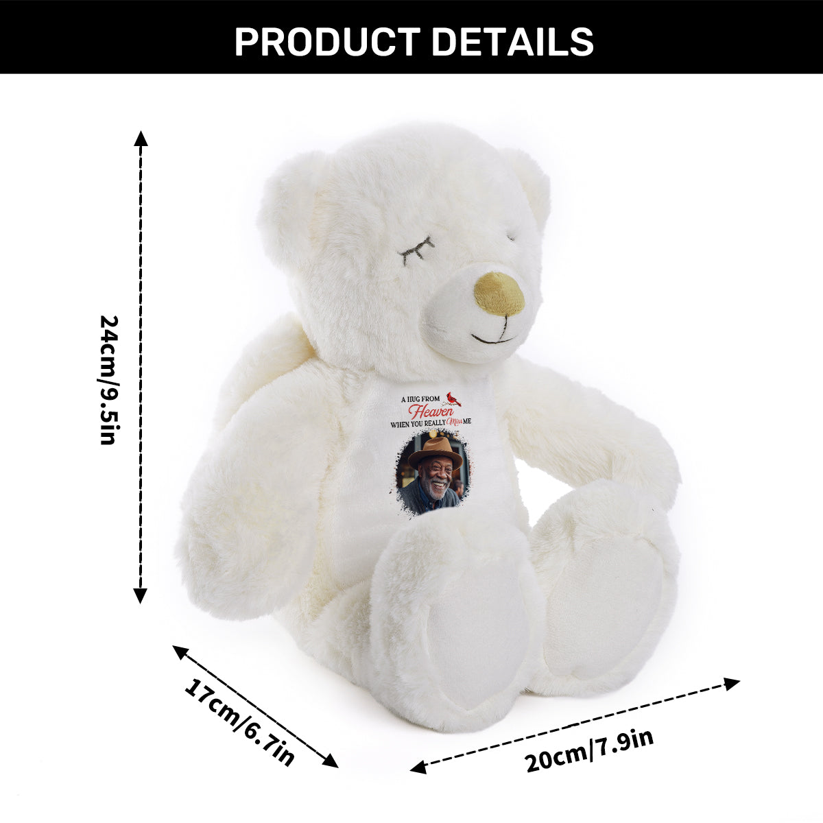 A Hug From Heaven - Personalized Guardian Angel Bear