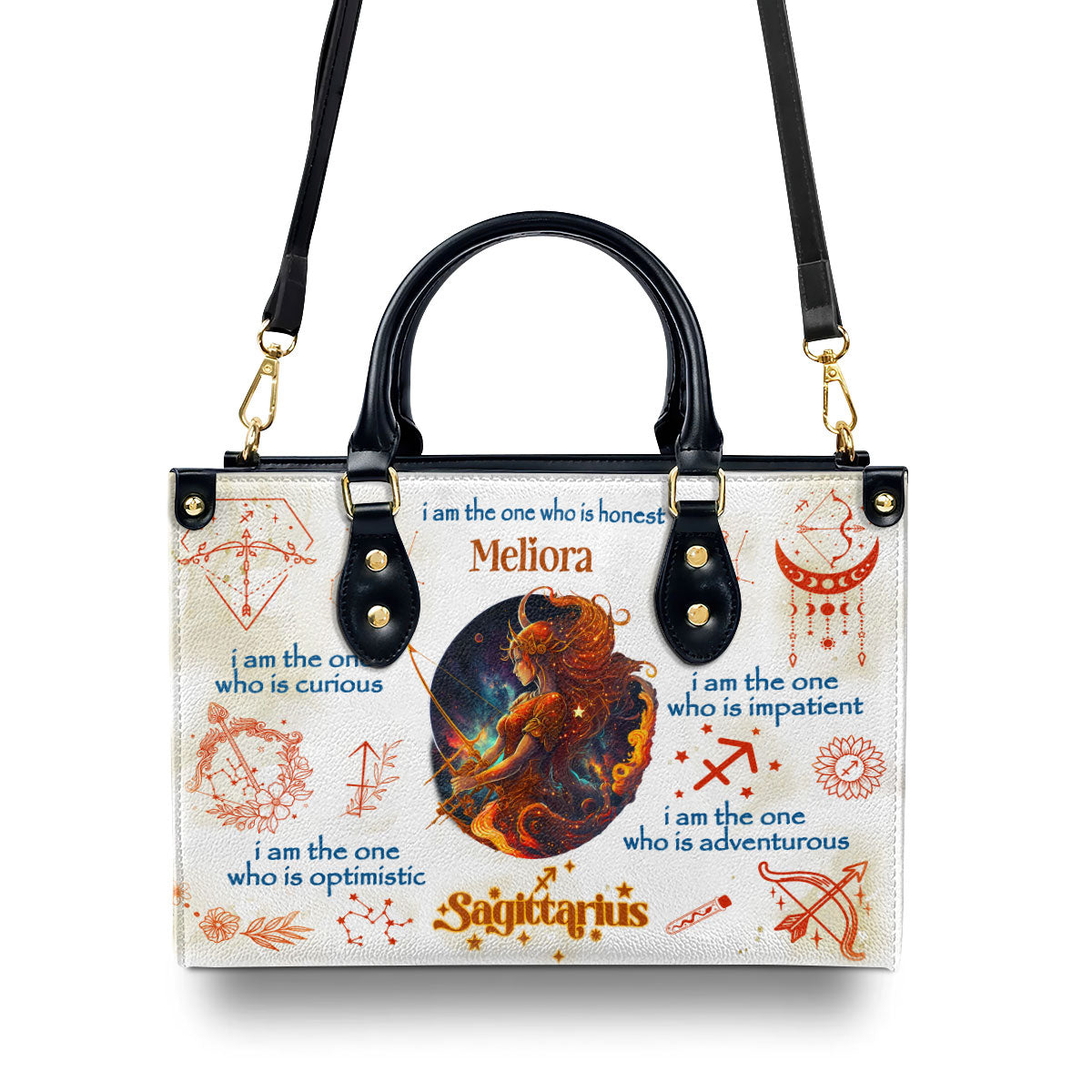 12 Zodiac Signs - Personalized Leather Handbag STB216