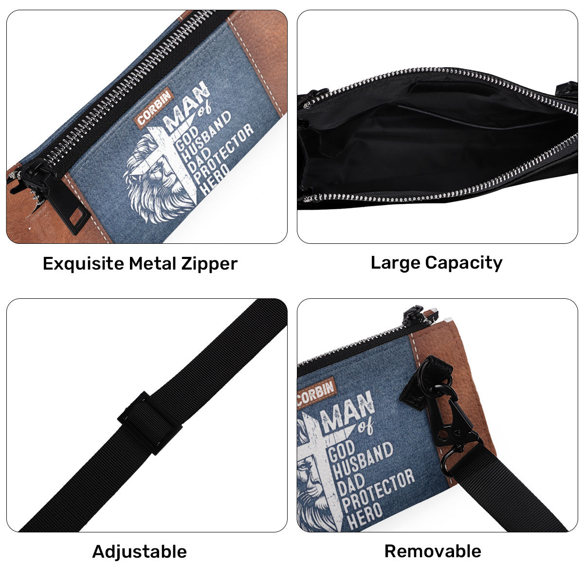 Man Of God - Personalized Men Leather Wallet SBMLWN37