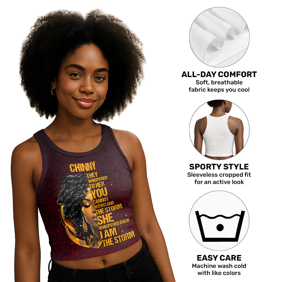 I Am The Storm - Personalized Crop Tank Top