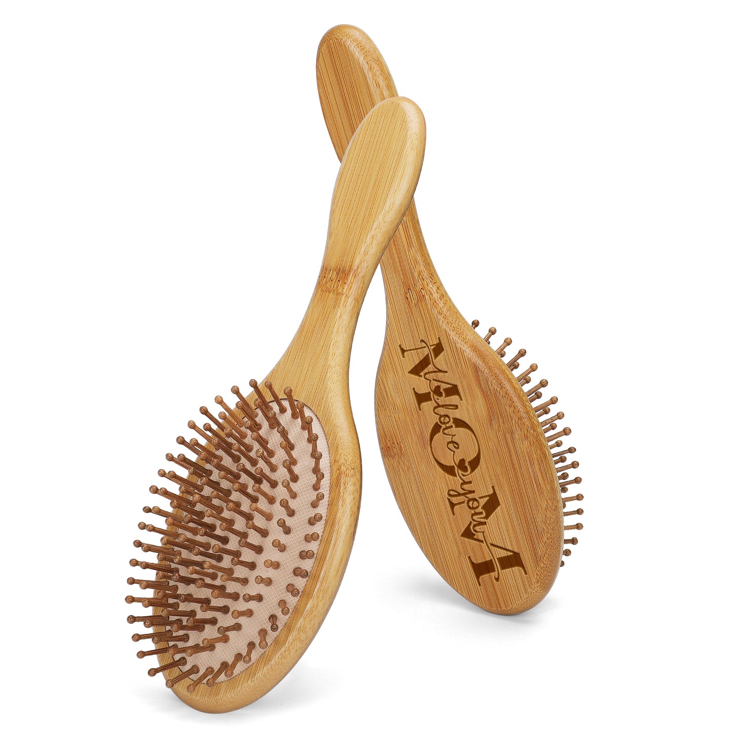 Mom, We Love You - Personalized Engraving Paddle Brush