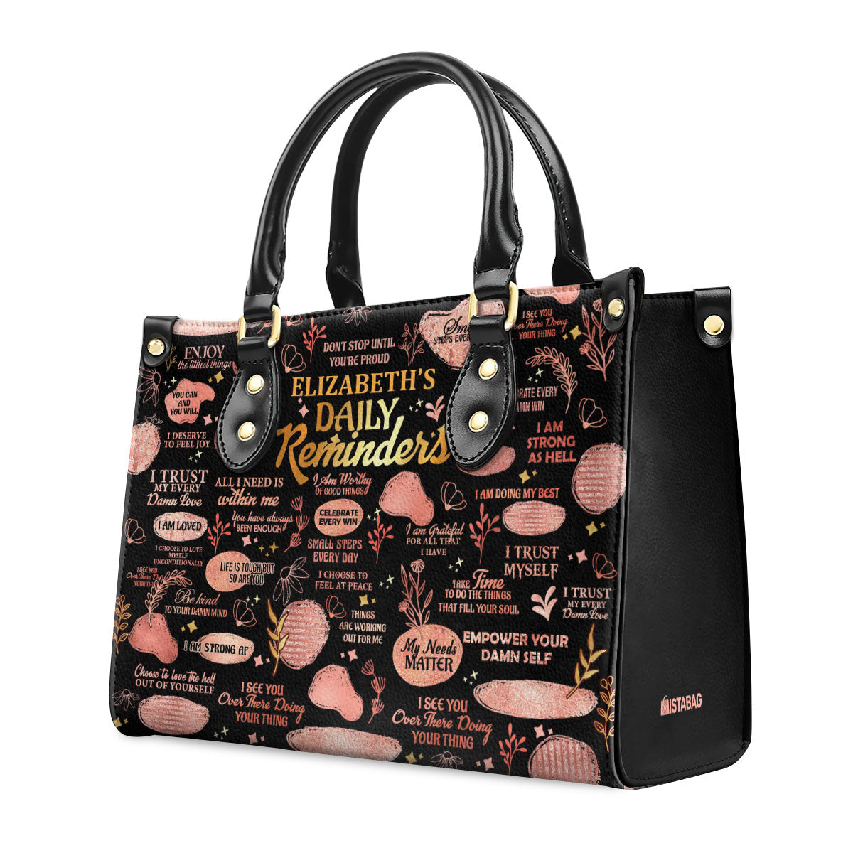 Daily Reminders - Personalized Leather Handbag MB101