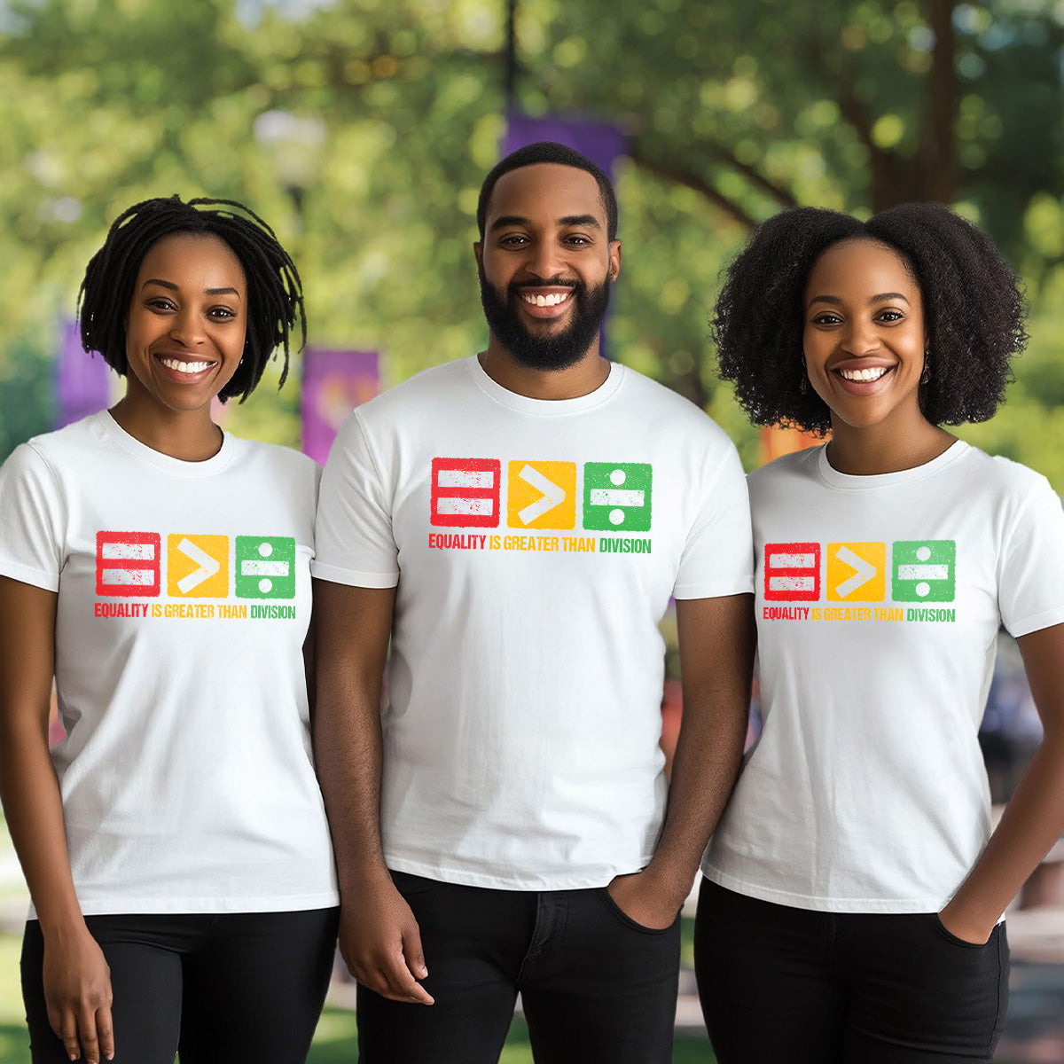 Equality is Greater Than Division - Personalized Unisex T-shirt