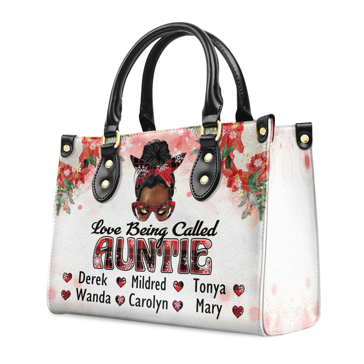 Love Being Called Autie/Mom/Grandma - Personalized Leather Handbag SBLHBLM2124L