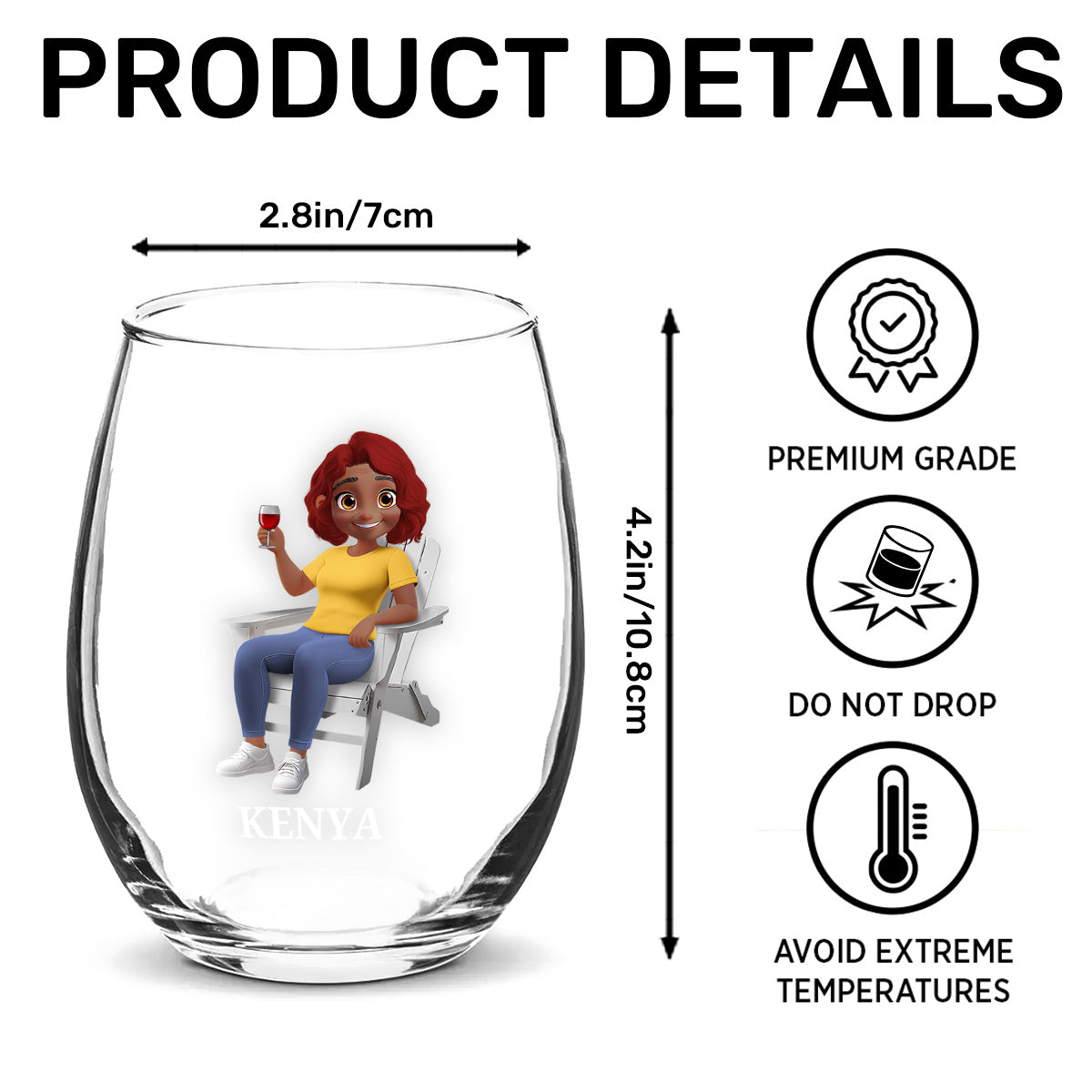 I Can Wine All I Want - Personalized Stemless Wine Glass