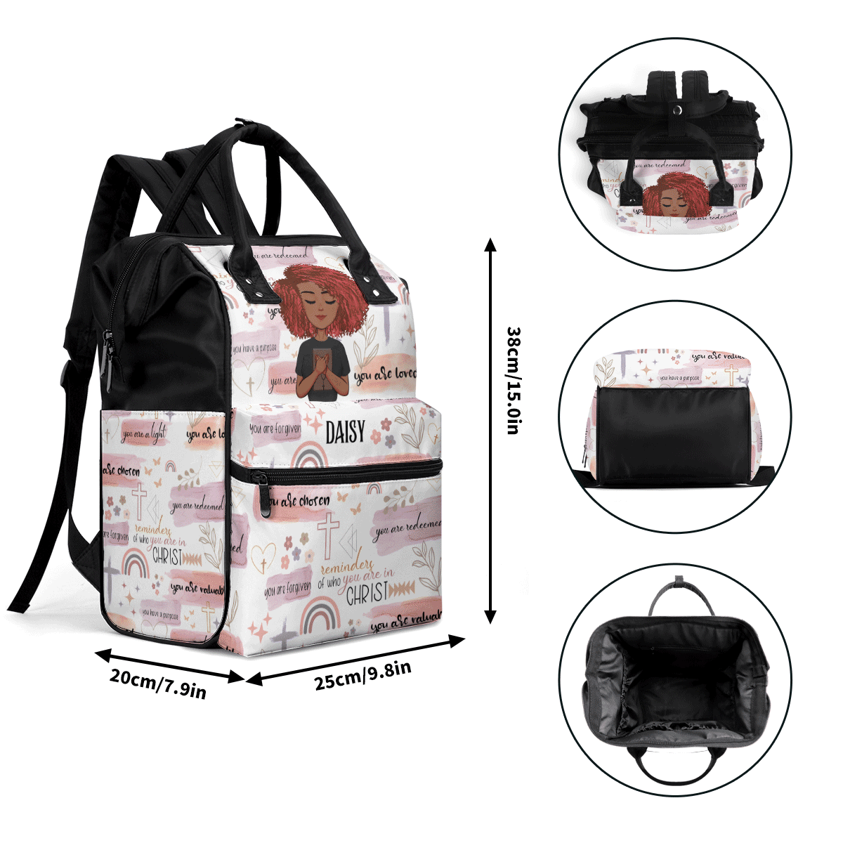 Reminders Of Who You Are In Christ - Personalized Duckbilled Backpack SBDBPLL2309L