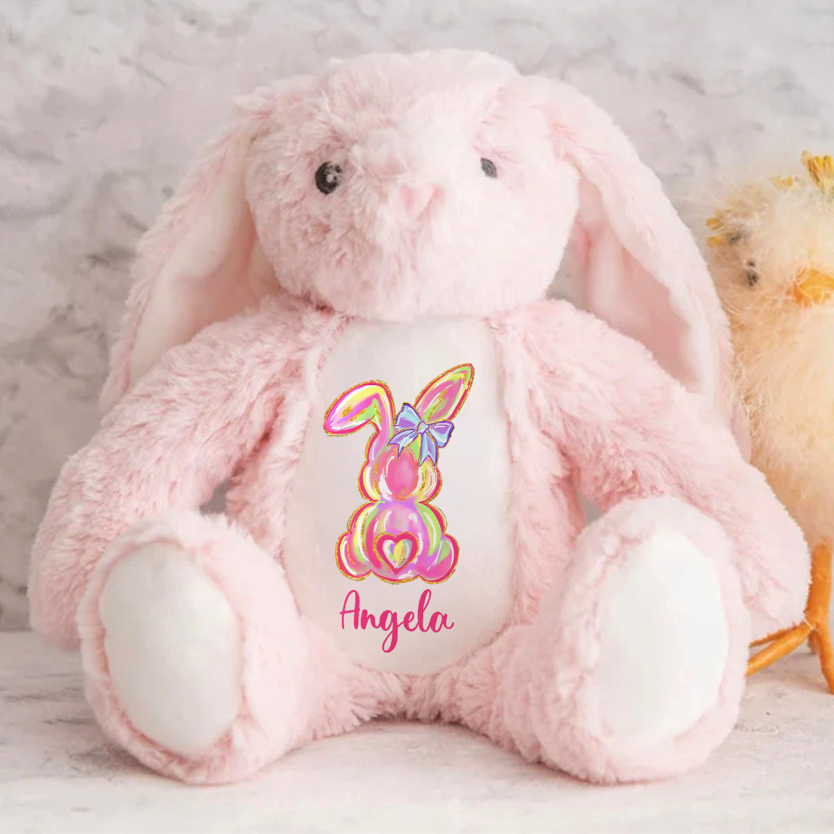 Happy Easter - Personalized Stuffed Bunny