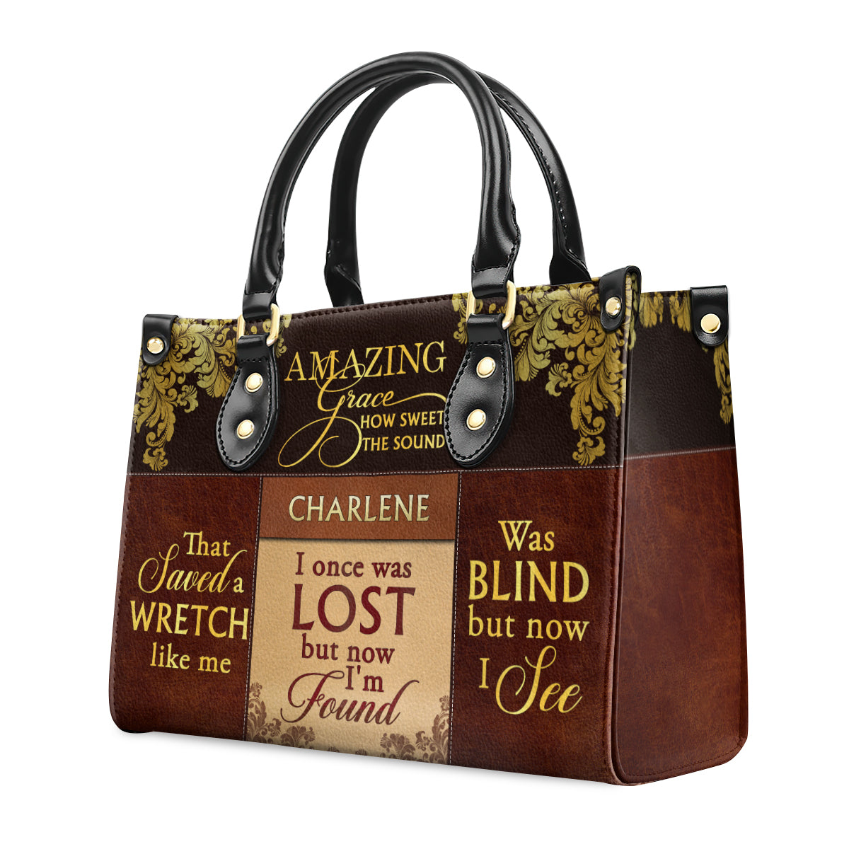 Amazing Grace - Personalized Leather Handbag