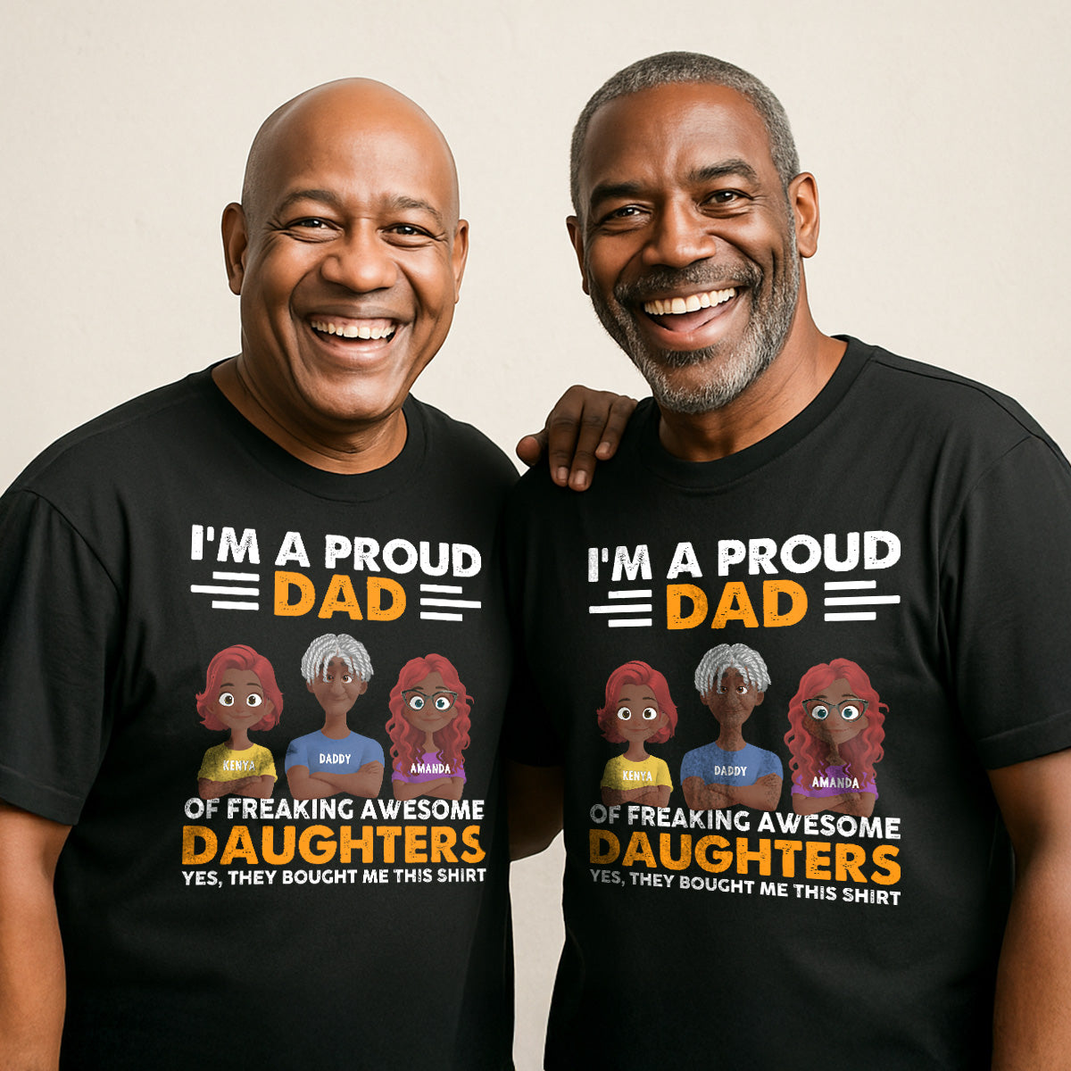 I’m A Proud Dad Of Freaking Awesome Daughters - Personalized 2D Unisex T-shirt