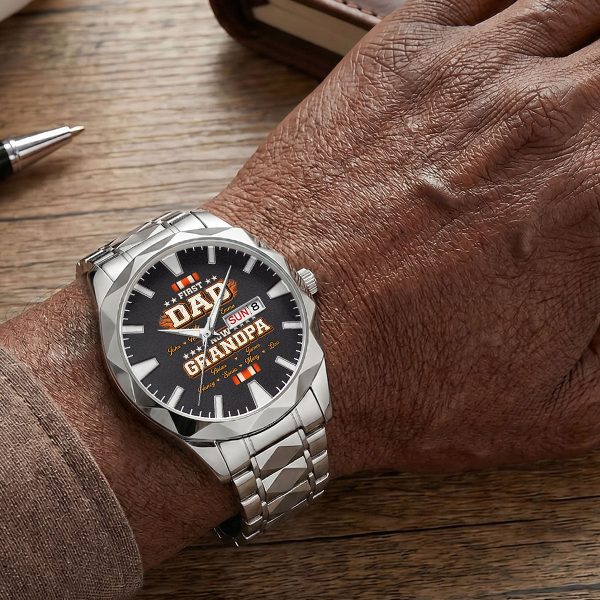 Cool Papa - Personalized Men's Wrist Watch
