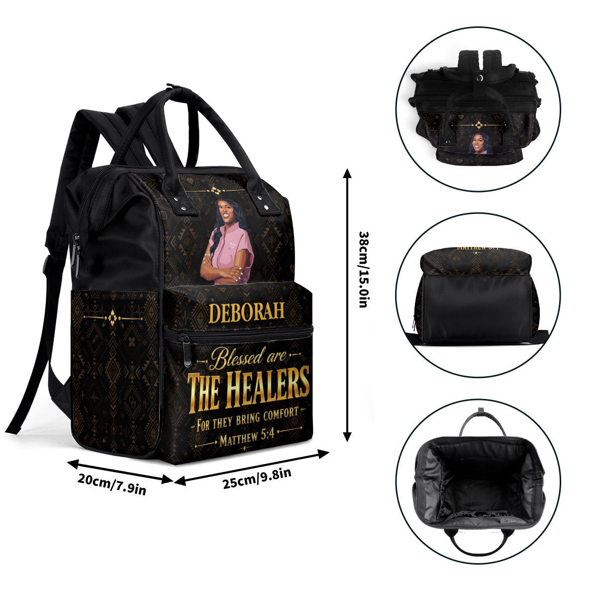 Blessed Are The Healers For They Bring Comfort - Personalized Duckbilled Backpack