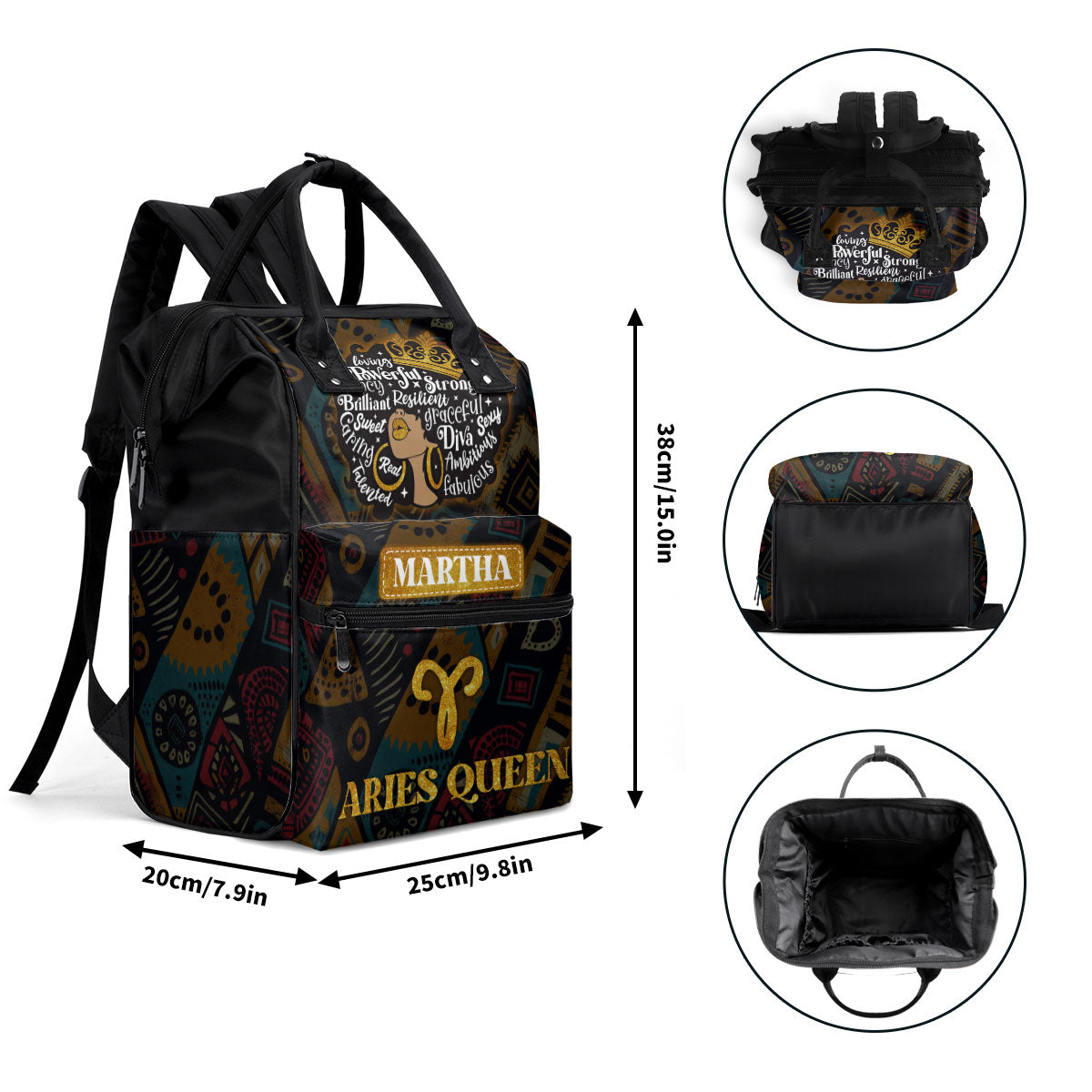 Zodiac Queen - Personalized Duckbilled Backpack SBDBPLN1448TA