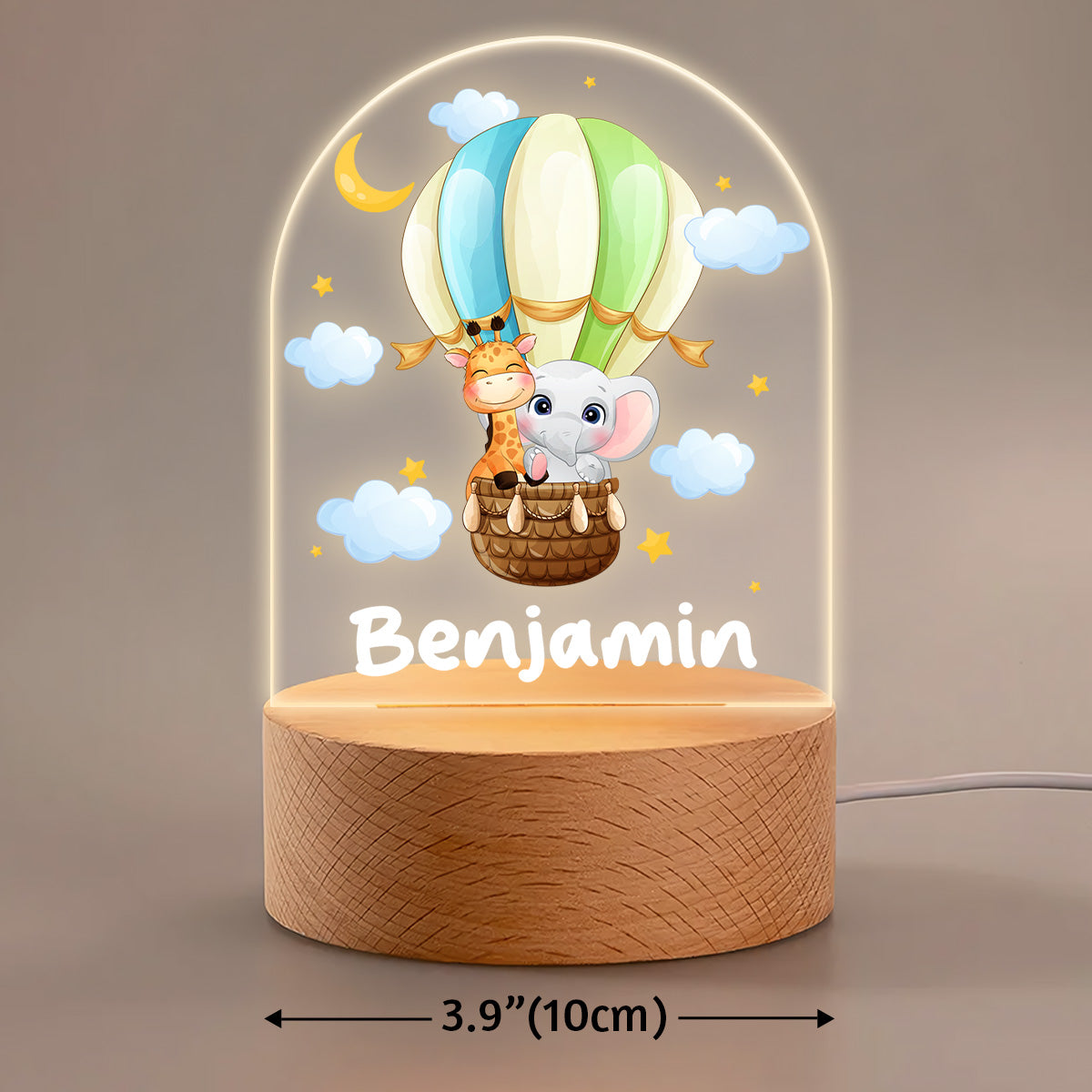 Have A Good Night - Personalized Round Base LED Night Light