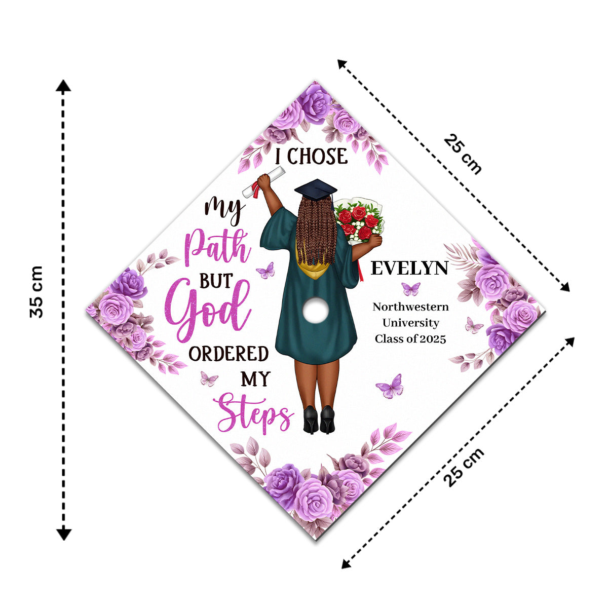 She Believed She Could So She Did - Personalized Graduation Cap Topper